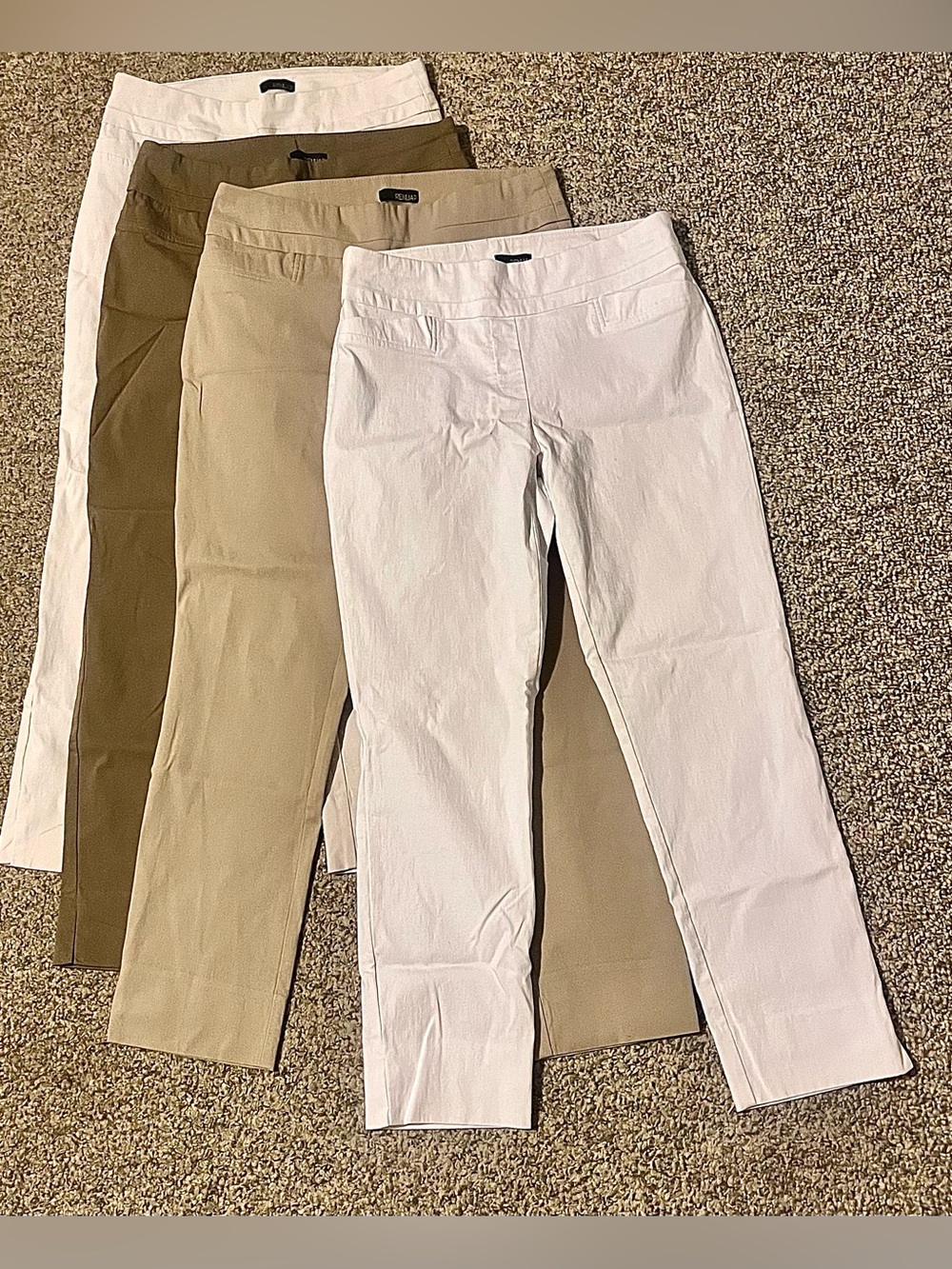 NWOT Women’s Renuar R1542 Slimming Pull-On Ankle Pants 4 Pairs/Size 5